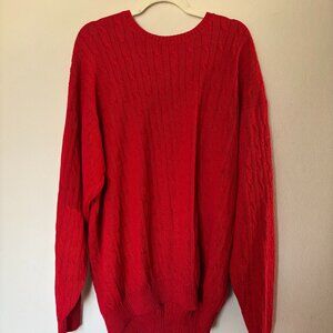 Men's Red Crewneck Sweater NWT Tommy Hilfiger Golf